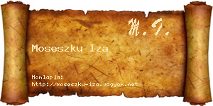 Moseszku Iza névjegykártya